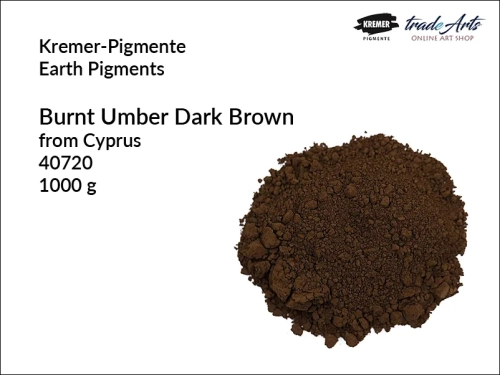 Pigment ziemny umbra palona brunatno-czarna cypryjska Kremer-Pigmente, Kremer-Pigmente - pigment ziemny umbra palona brunatno-czarna cypryjska, pigmenty ziemne, pigmenty naturalne, pigmenty,  pigmenty ziemne czyste, Kremer-Pigmente, tradearts,