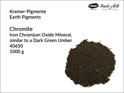 Pigment ziemny chromit - ciemna umbra Kremer-Pigmente, Kremer-Pigmente - pigment ziemny chromit - ciemna umbra, pigmenty ziemne, pigmenty naturalne, pigmenty,  pigmenty ziemne czyste, Kremer-Pigmente, tradearts,