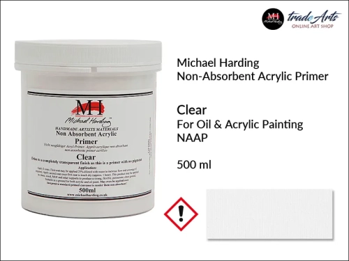 Non-Absorbent Acrylic Primer NAAP Clear MH, podkład malarski niechłonny Clear Michael Harding, podkład malarski Clear NAAP Michael Harding, podkład do farb olejnych NAAP Clear Michael Harding, podkład malarski transparentny,