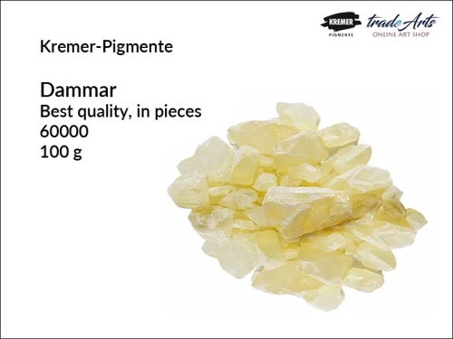 Żywica damarowa Kremer-Pigmente, Kremer-Pigmente - żywica damarowa, żywica damarowa, damara, żywica damarowa w bryłkach, tradearts,