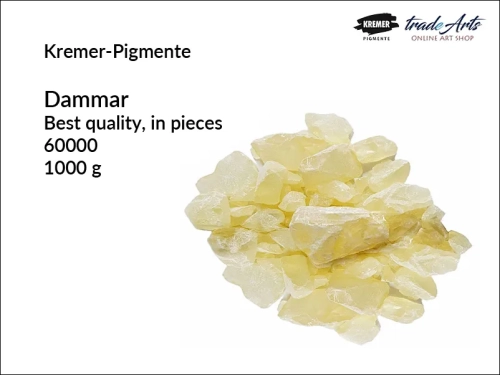 Żywica damarowa Kremer-Pigmente, Kremer-Pigmente - żywica damarowa, żywica damarowa, damara, żywica damarowa w bryłkach, tradearts,