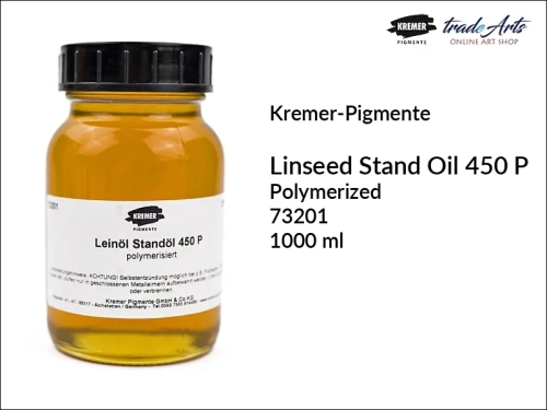olej lniany wystały 450P Kremer Pigmente Kremer Pigmente - olej lniany wystały 450P, olej lniany Kremer Pigmente, olej lniany polimeryzowany Kremer Pigmente, tradearts,