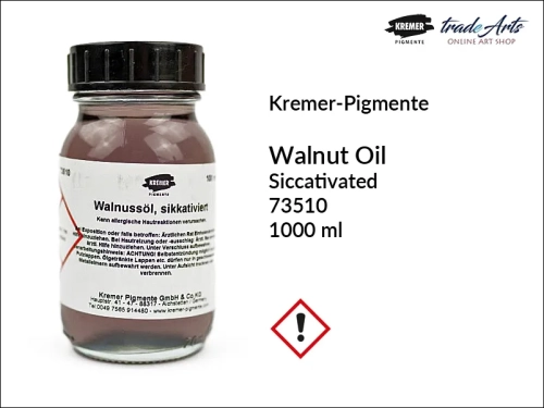 olej orzechowy sykatywowany Kremer Pigmente, olej orzechowy rafinowany sykatywowany Kremer Pigmente, olej rafinowany, olej sykatywowany, oleje, olej orzechowy rafinowany, olej orzechowy sykatywowany, Kremer Pigmente, tradearts,