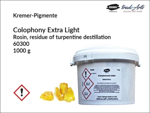 Kalafonia żywica balsamiczna Colophony Extra  Light Kremer-Pigmente; opak. 1000 g