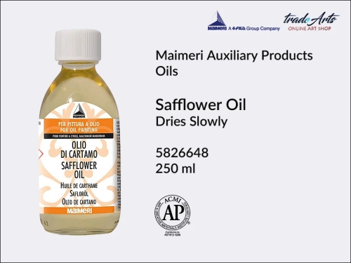 Maimeri Safflower Oil, Maimeri Safflower Oil - olej szafranowy do farb olejnych, olej szafranowy do farb olejnych Maimeri, Maimeri olej szafranowy, farby olejne, malarstwo olejne, farby, oleje, Maimeri,