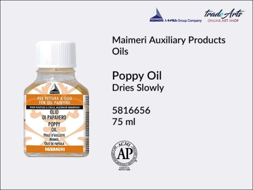 Maimeri Poppy Oil, olej makowy do farb olejnych Maimeri, Maimeri Poppy Oil olej makowy do farb olejnych, olej makowy, farby olejne, malarstwo olejne, farby, oleje, Maimeri, tradearts,