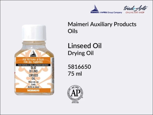 Maimeri Linseed Oil, olej lniany do farb olejnych Maimeri, Maimeri Linseed Oil olej lniany do farb olejnych, olej lniany, farby olejne, malarstwo olejne, farby, oleje, Maimeri, tradearts,