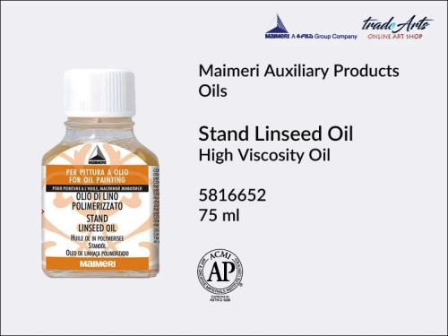 Maimeri Stand Linseed Oil, olej lniany  polimeryzowany do farb olejnych Maimeri, Maimeri Stand Linseed Oil olej lniany  polimeryzowany do farb olejnych, olej lniany polimeryzowany, farby olejne, malarstwo olejne, farby, oleje, Maimeri,
