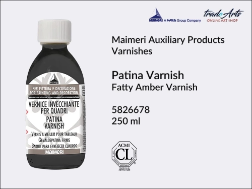 Maimeri Patina Varnish, werniks patynujący Maimeri, Maimeri Patina Varnish - werniks patynujący, patynowanie, werniks patynujący,  werniks do patynowania, werniks, tradearts,