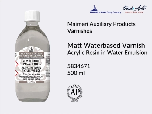 Maimeri Matt Waterbased Picture Varnish, werniks końcowy matowy wodny Maimeri, Maimeri - werniks końcowy matowy wodny, werniks matowy wodny uniwersalny,  werniks na bazie wody, Maimeri, tradearts,
