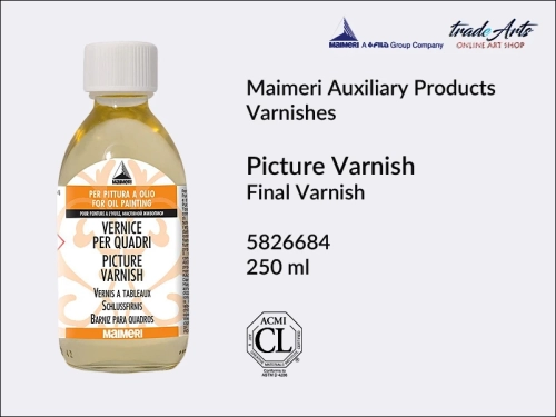 Maimeri Picture Gloss Varnish for Oil Colours, werniks końcowy błyszczący do farb olejnych Maimeri Picture Varnish, Maimeri Picture Varnish - werniks końcowy błyszczący do farb olejnych,  werniks końcowy Maimeri,