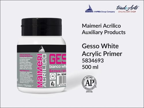 Maimeri Acrilico Gesso White, gesso białe akrylowe uniwersalne 500 ml Maimeri Acrilico, Maimeri Acrilico - gesso białe akrylowe uniwersalne 500 ml, gesso, gesso białe, gesso akrylowe, Maimeri Acrilico gesso,