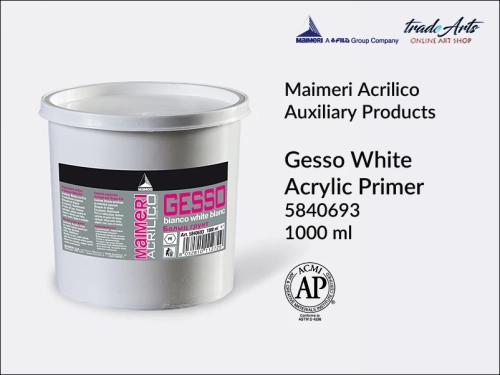 Maimeri Acrilico Gesso White, gesso białe akrylowe uniwersalne 1000 ml Maimeri Acrilico, Maimeri Acrilico - gesso białe akrylowe uniwersalne 1000 ml, gesso, gesso białe, gesso akrylowe, Maimeri Acrilico gesso,