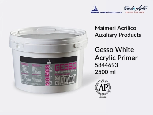Maimeri Acrilico Gesso White, gesso białe akrylowe uniwersalne 2500 ml Maimeri Acrilico, Maimeri Acrilico - gesso białe akrylowe uniwersalne 2500 ml, gesso, gesso białe, gesso akrylowe, Maimeri Acrilico gesso,