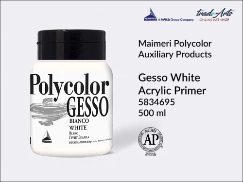 Maimeri Polycolor Gesso White, gesso White akrylowe uniwersalne 500 ml Maimeri Polycolor, Maimeri Polycolor - gesso białe akrylowe uniwersalne 500 ml, gesso, gesso białe, gesso akrylowe, Maimeri Polycolor gesso,