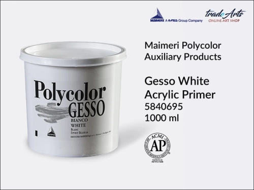 Maimeri Polycolor Gesso White 1000 ml, gesso White akrylowe uniwersalne 1000 ml Maimeri Polycolor, Maimeri Polycolor - gesso białe akrylowe uniwersalne 1000 ml, gesso, gesso białe, gesso akrylowe, Maimeri Polycolor gesso,