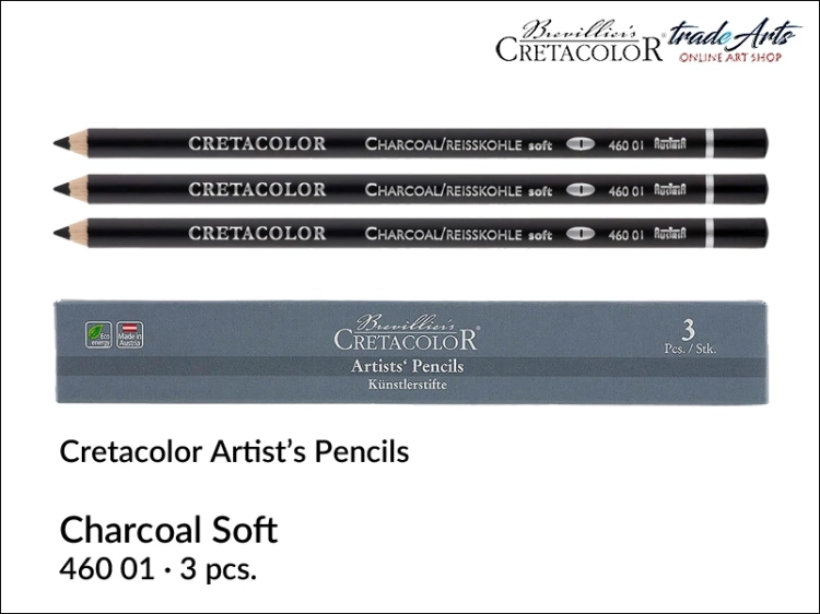Charcoal Soft Artist Pencil Cretacolor, Cretacolor Charcoal  Soft Artist Pencil, Cretacolor węgiel w ołówku miękki, Charcoal Soft Cretacolor węgiel w kredce miękki, węgiel w ołówku, kredka artystyczna, Cretacolor, kredka,
