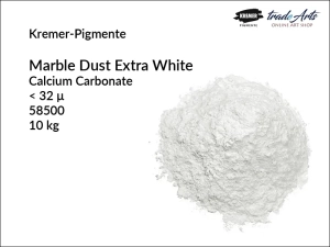 Mączka marmurowa najbielsza Marble Dust Extra White Kremer-Pigmente, uziarnienie 32 µ, opak. 10 kg