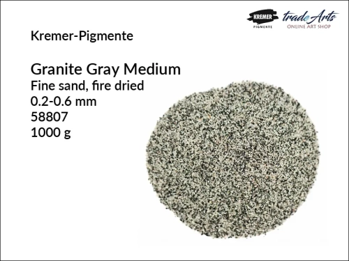 Granit szary w proszku Granite Gray Kremer-Pigmente, Kremer-Pigmente Granite Gray granit szary w proszku, proszek granitowy Granite Gray Kremer-Pigmente, proszek z granitu drobnoziarnisty, piasek z granitu, tradearts,
