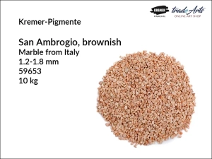 Mączka marmurowa-grys brązowawa San Ambrogio Kremer-Pigmente, uziarnienie 1.2-1.8 mm, opak. 10 kg