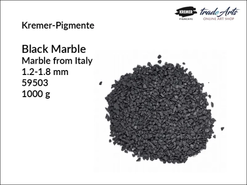 Mączka marmurowa czarna Black Marble  Kremer-Pigmente, Kremer-Pigmente Black Marble mączka marmurowa czarna , mączka marmurowa czarna włoska, mączka, marmur, wypełniacze, tradearts,