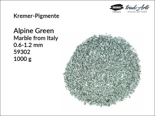 Mączka marmurowa zieleń alpejska Alpine Green Kremer-Pigmente, Kremer-Pigmente Alpine Green mączka marmurowa zielona, mączka marmurowa Alpine Green, marmur, wypełniacze, tradearts,