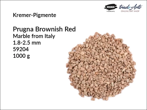 Mączka marmurowa Prugna Kremer-Pigmente, Kremer-Pigmente Prugna mączka marmurowa brunatno-czerwona, mączka marmurowa kolorowa Prugna,  mączka marmurowa, Kremer-Pigmente,