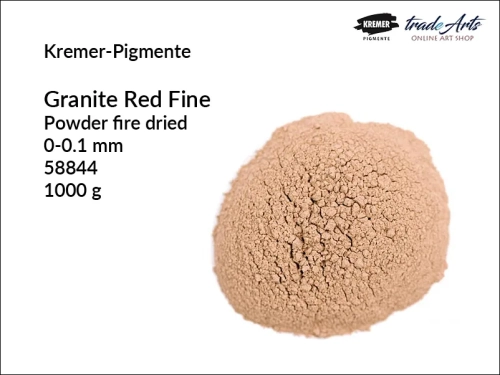 Granit czerwony w proszku Granite Red Kremer-Pigmente, Kremer-Pigmente Granite Red granit czerwony w proszku, proszek granitowy Granite Red Kremer-Pigmente, proszek z granitu drobnoziarnisty, piasek z granitu, tradearts,
