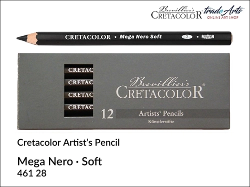 Mega Artist Pencil Cretacolor, Mega Nero Soft Cretacolor, czarna kredka Nero artystyczna miękka Cretacolor, Mega czarna kredka Nero artystyczna miękka, czarna kredka Nero miękka, kredka artystyczna, Cretacolor,