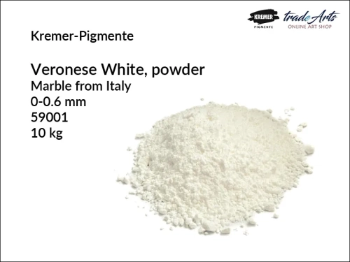 Mączka marmurowa biała Veronese White Kremer-Pigmente, Kremer-Pigmente Veronese White mączka marmurowa biała, mączka marmurowa biała Veronese White,  mączka marmurowa, Kremer-Pigmente,