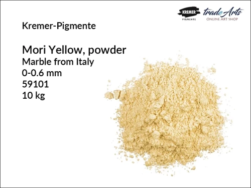 Mączka marmurowa Mori Yellow Kremer-Pigmente, Kremer-Pigmente Mori Yellow mączka marmurowa brunatno-czerwona, mączka marmurowa kolorowa Mori Yellow,  mączka marmurowa, Kremer-Pigmente,