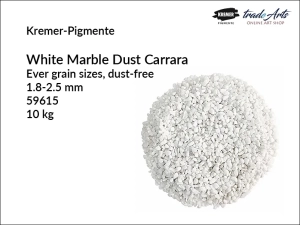 Mączka marmurowa bezpyłowa biała White Marble Dust Carrara Kremer-Pigmente, uziarnienie 1.8-2.5 mm, opak. 10 kg