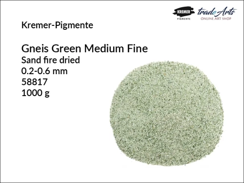 Gnejs zielony w proszku Gneis Green Kremer-Pigmente, Kremer-Pigmente Gneis Green gnejs zielony w proszku, proszek gnejsowy Gneis Green Kremer-Pigmente, proszek z gnejsu zielonego drobnoziarnisty, piasek z gnejsu, tradearts,