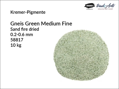 Gnejs zielony w proszku Gneis Green Kremer-Pigmente, Kremer-Pigmente Gneis Green gnejs zielony w proszku, proszek gnejsowy Gneis Green Kremer-Pigmente, proszek z gnejsu zielonego drobnoziarnisty, piasek z gnejsu, tradearts,