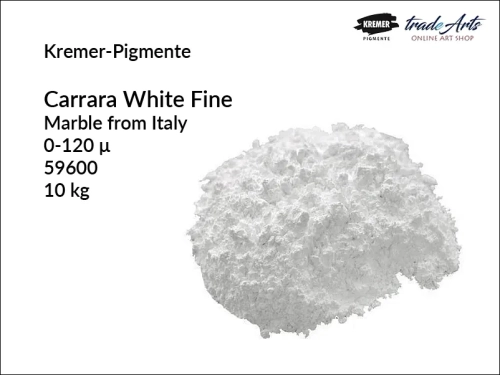 Mączka marmurowa biała Carrara  Kremer-Pigmente, Kremer-Pigmente mączka marmurowa biała Carrara, mączka marmurowa biała Carrara White Fine, mączka, marmur, wypełniacze, tradearts,