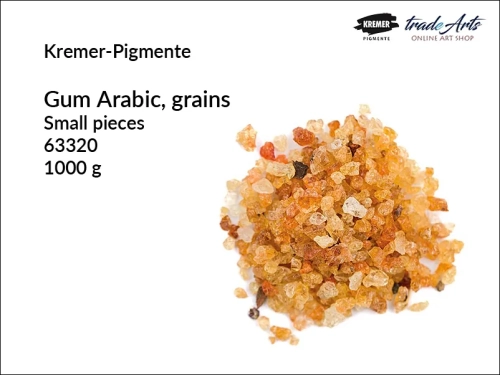 Guma arabska naturalna grys Kremer-Pigmente, Kremer-Pigmente guma arabska naturalna grys, guma arabska naturalna, guma arabska jasna, guma arabska kawałki, tradearts,