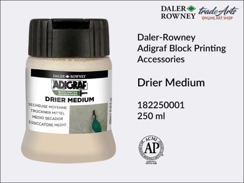 Adigraf Drier Block Printing Medium 250 ml, medium przyspieszające schnięcie farb do linorytu Adigraf, Adigraf Drier medium skracające czas schnięcia farb Adigraf, Adigraf Drier Medium sykatywa do farb do linorytu Adigraf, sykatywa, Drier Medium Adigraf,