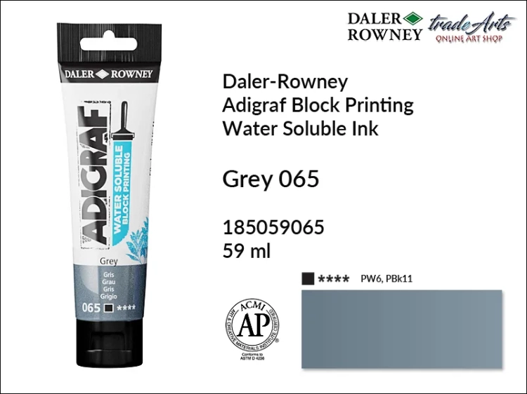 Adigraf Water Soluble Block Printing - Grey 065, Adigraf farba wodna do linorytu Grey 065, farba wodna Grey 065 do linorytu Adigraf, linoryt, farba do linorytu, tusz do linorytu, tusz Adigraf Grey 065 do linorytu,