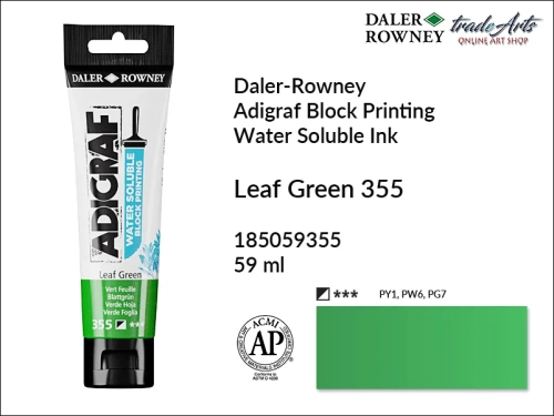 Adigraf Water Soluble Block Printing - Leaf Green 355, Adigraf farba wodna do linorytu Leaf Green 355, farba wodna Leaf Green 355 do linorytu Adigraf, linoryt, farba do linorytu, tusz do linorytu, tusz Adigraf Leaf Green 355 do linorytu,