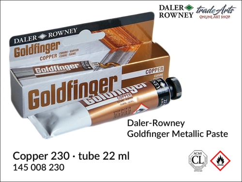 Daler-Rowney Goldfinger Paint - Copper 230, pasta pozłotnicza Goldfinger Copper 230, farba pozłotnicza Copper 230, Goldfinger Copper 230 pasta pozłotnicza, pasty do złoceń, złocenia, pozłotnictwo, Goldfinger,