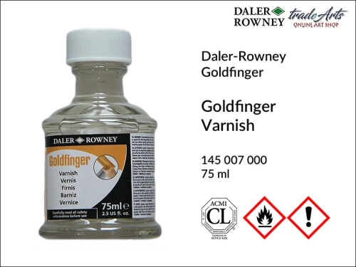 Daler-Rowney Goldfinger Varnish, Goldfinger Varnish werniks końcowy do past Goldfinger, werniks  Goldfinger do past pozłotniczych, Goldfinger Varnish werniks błyszczący końcowy, werniksy, pozłotnictwo, Goldfinger farby, pasty,