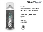 Werniks uniwersalny błyszczący w aerozolu Ghiant Varnish h₂o Gloss, opak. 400 ml 