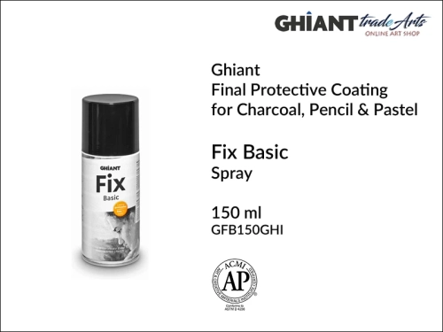 Ghiant Basic Fixative Spray 150 ml, fiksatywa uniwersalna w aerozolu Ghiant Fix Basic 150 ml, Ghiant Basic Fix fiksatywa uniwersalna w sprayu 150 ml, fiksatywa uniwersalna Ghiant, fiksatywa w aerozolu, fiksatywy, Ghiant,