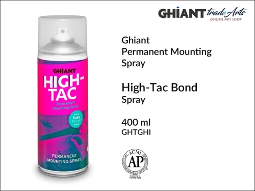 Ghiant Permanent Mounting Hight-Tac Spray 400 ml, klej montażowy trwały w aerozolu Ghiant High-Tac 400 ml, Ghiant Hight-Tac klej montażowy trwały w aerozolu, klej montażowy trwały Ghiant High-Tac, kleje montażowe, klej trwały, kleje,