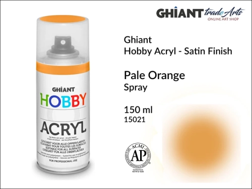 Ghiant Hobby Acryl Spray 150 ml - Pale Orange 15021, farba akrylowa w sprayu Pale Orange 15021 Ghiant Hobby Acryl, Ghiant Hobby Acryl farba akrylowa w sprayu Pale Orange 15021, farby akrylowe w sprayu, farby akrylowe w aerozolu, farby akrylowe, Ghiant,