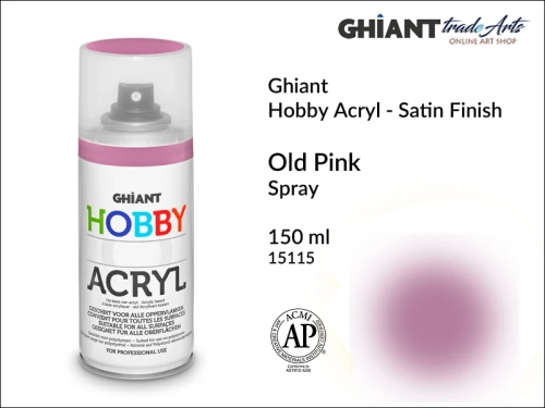 Ghiant Hobby Acryl Spray 150 ml - Old Pink 15115, farba akrylowa w sprayu Old Pink 15115 Ghiant Hobby Acryl, Ghiant Hobby Acryl farba akrylowa w sprayu Old Pink 15115, farby akrylowe w sprayu, farby akrylowe w aerozolu, farby akrylowe, Ghiant,