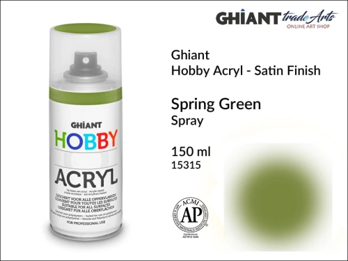 Ghiant Hobby Acryl Spray 150 ml - Spring Green 15315, farba akrylowa w sprayu Spring Green 15315 Ghiant Hobby Acryl, Ghiant Hobby Acryl farba akrylowa w sprayu Spring Green 15315, farby akrylowe w sprayu, farby akrylowe w aerozolu, farby akrylowe,