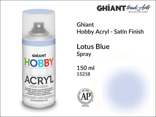 Ghiant Hobby Acryl Spray 150 ml - Lotus Blue 15218, farba akrylowa w sprayu Lotus Blue 15218 Ghiant Hobby Acryl, Ghiant Hobby Acryl farba akrylowa w sprayu Lotus Blue 15218, farby akrylowe w sprayu, farby akrylowe w aerozolu, farby akrylowe, Ghiant,