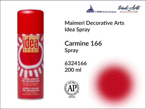 Idea Spray Paint for Decoration - Carmine 166, farba akrylowa w sprayu Carmine 166 Idea Spray, Idea Spray farba akrylowa Carmine 166 w sprayu, farba akrylowa w sprayu, farby w aerozolu, Maimeri Idea Spray,