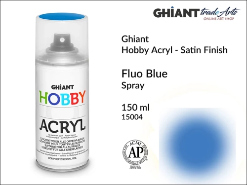 Farba akrylowa fluo w aerozolu Ghiant Fluo Blue 15004, Ghiant Fluo Blue 15004 farba akrylowa Ghiant fluo w aerozolu, farby fluo akrylowe w sprayu, farby akrylowe, farba fluo akrylowa, farby fluorescencyjne akrylowe, Ghiant fluo,